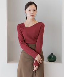 アシメネックリブニット586690