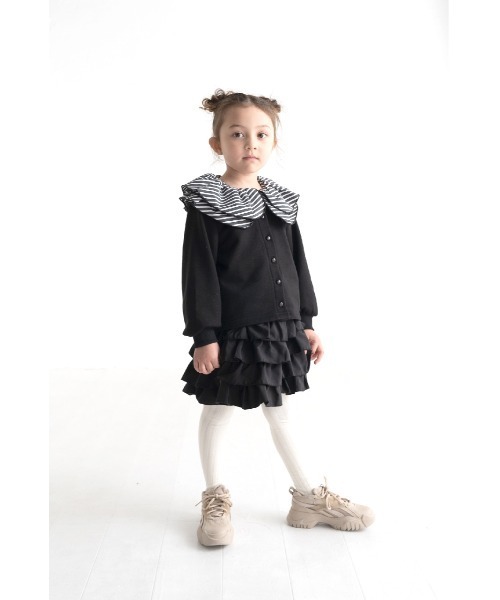 maarook（マルーク）の「タフタフリルキュロット（その他パンツ・キッズ・ブラック/ホワイト・130cm/120cm/110cm/100cm）」の3枚目の写真