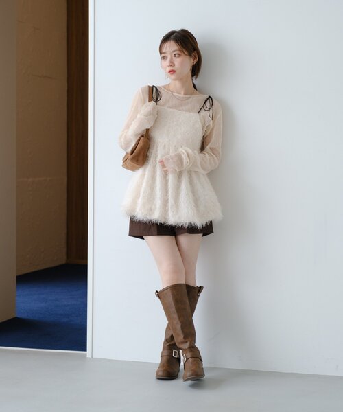 シャギーバルーンビスチェ 【Kastane】 セール】バルーンシャギービスチェ（キャミソール）｜Kastane