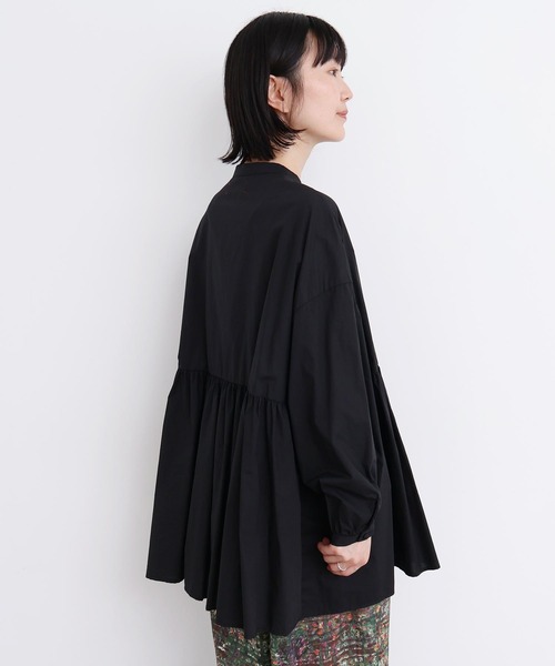 l'atelier du savon（アトリエドサボン）の「_タイプライターころころボタン　ブラウス（シャツ/ブラウス・レディース・イエロー/ブラック/ホワイト/グリーン・FREE）」の14枚目の写真