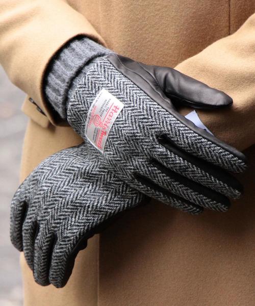 HARRIS TWEED(ハリスツイード)の「<INFIELDER DESIGN> HARRIS GLOVE/手袋◆(手袋・メンズ・ブラック/グレー/ネイビー/その他1/その他2/その他3・ONE)」の5枚目の写真