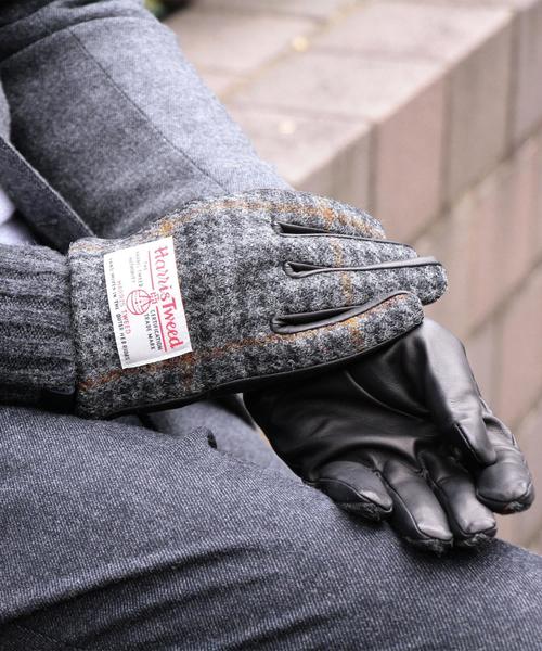 HARRIS TWEED(ハリスツイード)の「<INFIELDER DESIGN> HARRIS GLOVE/手袋◆(手袋・メンズ・ブラック/グレー/ネイビー/その他1/その他2/その他3・ONE)」の6枚目の写真