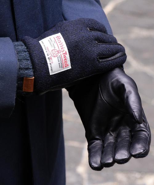 HARRIS TWEED(ハリスツイード)の「<INFIELDER DESIGN> HARRIS GLOVE/手袋◆(手袋・メンズ・ブラック/グレー/ネイビー/その他1/その他2/その他3・ONE)」の3枚目の写真