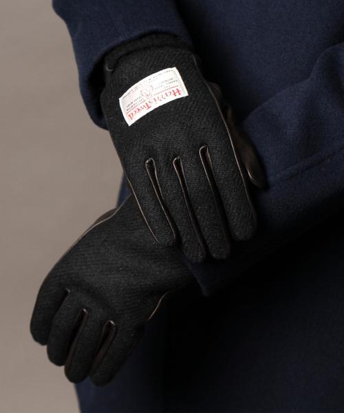 HARRIS TWEED(ハリスツイード)の「<INFIELDER DESIGN> HARRIS GLOVE/手袋◆(手袋・メンズ・ブラック/グレー/ネイビー/その他1/その他2/その他3・ONE)」の1枚目の写真