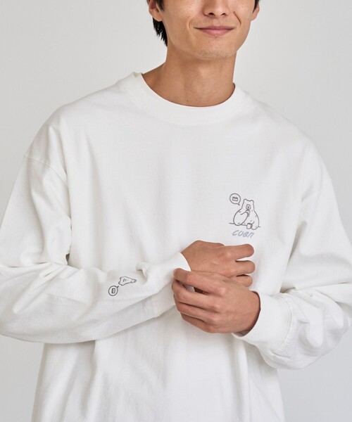 coen（コーエン）の「RYO KANEYASU × コーエン　アニマルプリントロンT（Tシャツ/カットソー・メンズ・ベージュ/ダークグレー/ライトブルー/ホワイト・XL/S/L/M）」の6枚目の写真