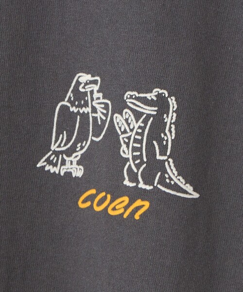 coen（コーエン）の「RYO KANEYASU × コーエン　アニマルプリントロンT（Tシャツ/カットソー・メンズ・ベージュ/ダークグレー/ライトブルー/ホワイト・XL/S/L/M）」の18枚目の写真