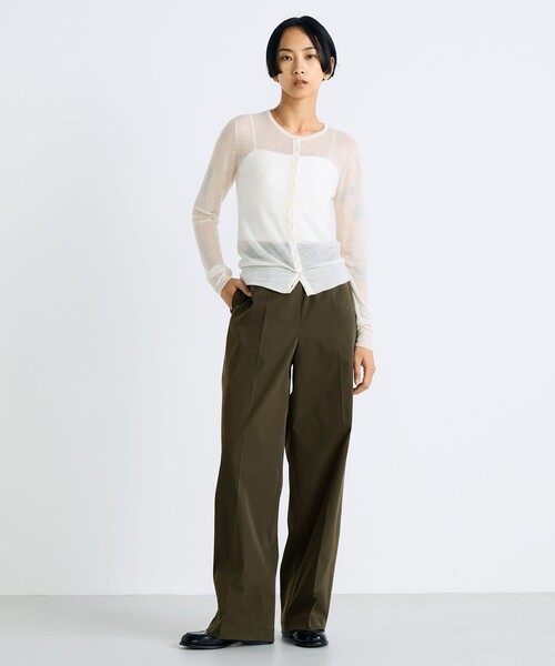 EDITION（エディション）の「カシミヤ シアー カーディガン（カーディガン/ボレロ・レディース・ブラック/ホワイト・FREE）」の3枚目の写真