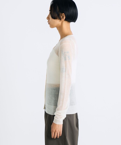 EDITION（エディション）の「カシミヤ シアー カーディガン（カーディガン/ボレロ・レディース・ブラック/ホワイト・FREE）」の5枚目の写真