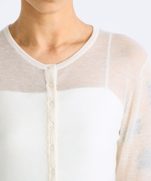 EDITION（エディション）の「カシミヤ シアー カーディガン（カーディガン/ボレロ・レディース・ブラック/ホワイト・FREE）」の7枚目の写真