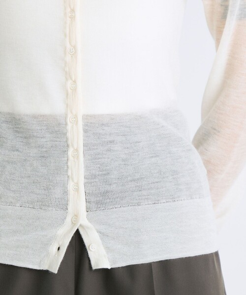 EDITION（エディション）の「カシミヤ シアー カーディガン（カーディガン/ボレロ・レディース・ブラック/ホワイト・FREE）」の9枚目の写真