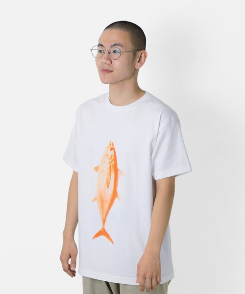 PAPERSKY(ペーパースカイ)の「PAPERSKY ペーパースカイ MAGURO T マグロTシャツ(Tシャツ/カットソー・レディース・ホワイト系その他・S/M/L)」の1枚目の写真