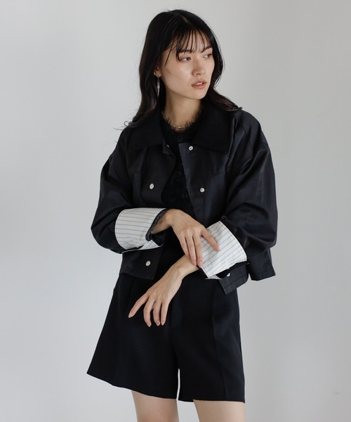 corduroy collar coverall jacket / コーデュロイ襟カバーオール