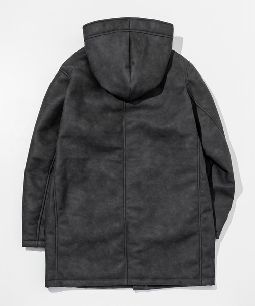 JH junhashimoto（ジェイエイチジュンハシモト）の「【WEB・直営店限定】JH junhashimoto(ジェイエイチ ジュンハシモト)マイクロスウェード フロントファスナー ダウンラップコート(保温性/防風性)（ダウンジャケット/コート・メンズ・ブラウン/ブラック・S/M/L/XL/XXL）」の9枚目の写真