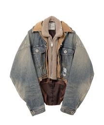 MIHARA YASUHIRO ミハラヤスヒロ デニムライダースジャケット Maison MIHARA YASUHIRO 2025SS レイヤードデニムジャケット