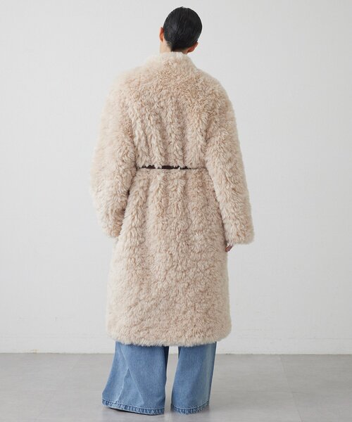 THE PAUSE(ザ ポーズ)の「【THE PAUSE】フェイクファーロングコート(その他アウター・レディース・アイボリー/チャコールグレー・FREE)」の22枚目の写真