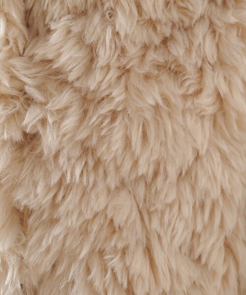 THE PAUSE(ザ ポーズ)の「【THE PAUSE】フェイクファーロングコート(その他アウター・レディース・アイボリー/チャコールグレー・FREE)」の4枚目の写真