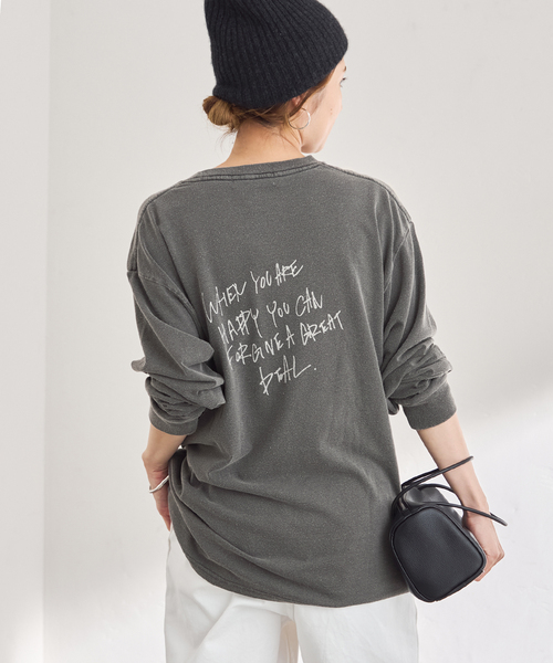 FRAMeWORK（フレームワーク）の「J.J.MERCER 別注ロングスリーブTEE（Tシャツ/カットソー・レディース・チャコールグレー/ライトグレー・FREE）」の3枚目の写真