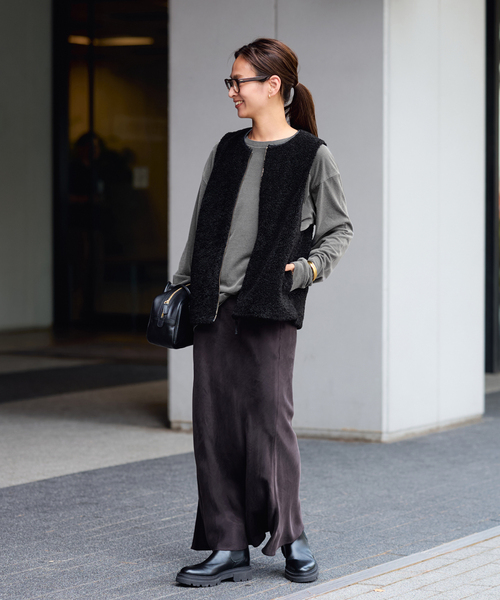 FRAMeWORK（フレームワーク）の「J.J.MERCER 別注ロングスリーブTEE（Tシャツ/カットソー・レディース・チャコールグレー/ライトグレー・FREE）」の7枚目の写真