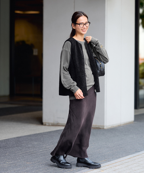 FRAMeWORK（フレームワーク）の「J.J.MERCER 別注ロングスリーブTEE（Tシャツ/カットソー・レディース・チャコールグレー/ライトグレー・FREE）」の9枚目の写真