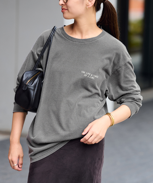 FRAMeWORK（フレームワーク）の「J.J.MERCER 別注ロングスリーブTEE（Tシャツ/カットソー・レディース・チャコールグレー/ライトグレー・FREE）」の11枚目の写真