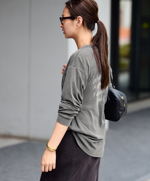 FRAMeWORK（フレームワーク）の「J.J.MERCER 別注ロングスリーブTEE（Tシャツ/カットソー・レディース・チャコールグレー/ライトグレー・FREE）」の12枚目の写真