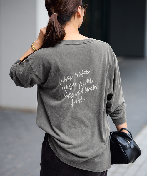 FRAMeWORK（フレームワーク）の「J.J.MERCER 別注ロングスリーブTEE（Tシャツ/カットソー・レディース・チャコールグレー/ライトグレー・FREE）」の14枚目の写真