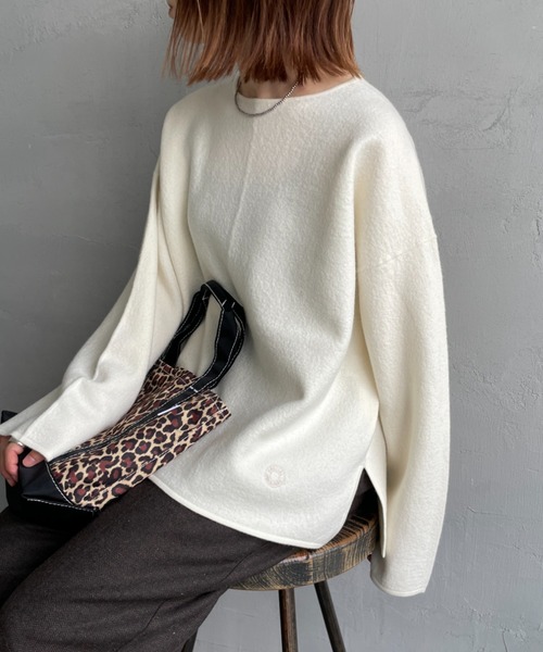 ORCIVAL/オーシバル] クルーネック ウールプルオーバー（ニット