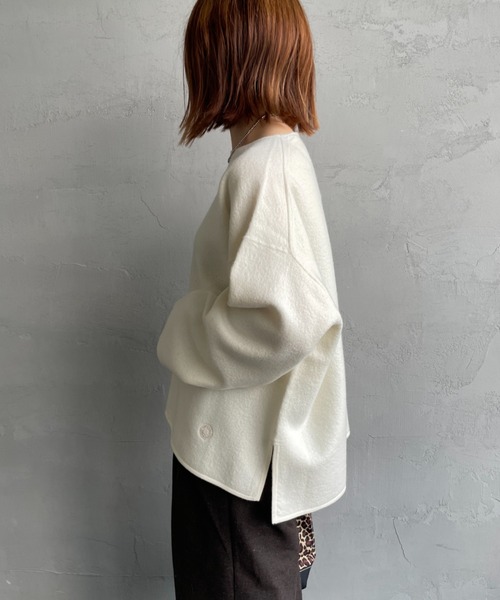 ORCIVAL（オーシバル）の「[ORCIVAL/オーシバル] クルーネック ウールプルオーバー（ニット/セーター・レディース・ネイビー/アイボリー/グレイッシュベージュ・1）」の9枚目の写真