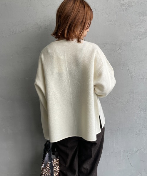 ORCIVAL（オーシバル）の「[ORCIVAL/オーシバル] クルーネック ウールプルオーバー（ニット/セーター・レディース・ネイビー/アイボリー/グレイッシュベージュ・1）」の10枚目の写真