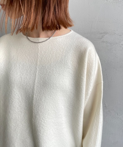 ORCIVAL（オーシバル）の「[ORCIVAL/オーシバル] クルーネック ウールプルオーバー（ニット/セーター・レディース・ネイビー/アイボリー/グレイッシュベージュ・1）」の14枚目の写真