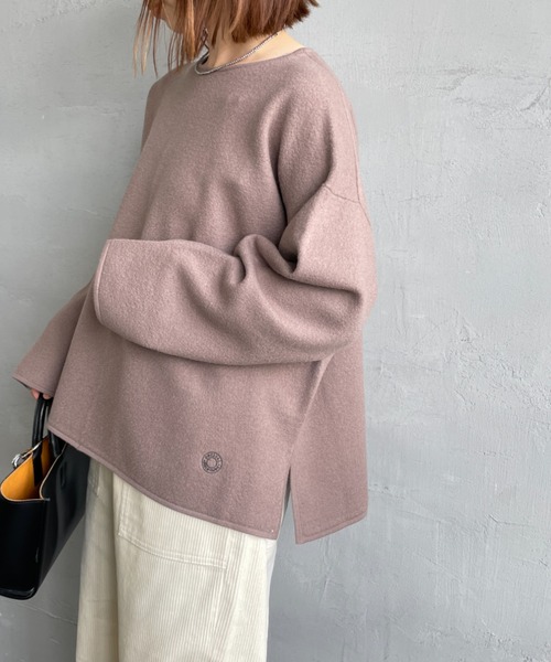 ORCIVAL（オーシバル）の「[ORCIVAL/オーシバル] クルーネック ウールプルオーバー（ニット/セーター・レディース・ネイビー/アイボリー/グレイッシュベージュ・1）」の16枚目の写真