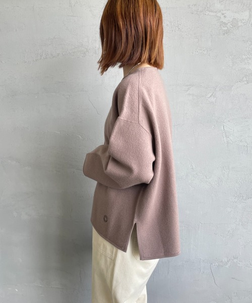 ORCIVAL（オーシバル）の「[ORCIVAL/オーシバル] クルーネック ウールプルオーバー（ニット/セーター・レディース・ネイビー/アイボリー/グレイッシュベージュ・1）」の18枚目の写真