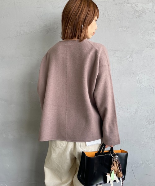 ORCIVAL（オーシバル）の「[ORCIVAL/オーシバル] クルーネック ウールプルオーバー（ニット/セーター・レディース・ネイビー/アイボリー/グレイッシュベージュ・1）」の19枚目の写真