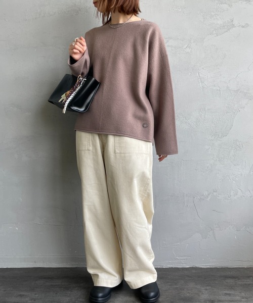 ORCIVAL（オーシバル）の「[ORCIVAL/オーシバル] クルーネック ウールプルオーバー（ニット/セーター・レディース・ネイビー/アイボリー/グレイッシュベージュ・1）」の20枚目の写真