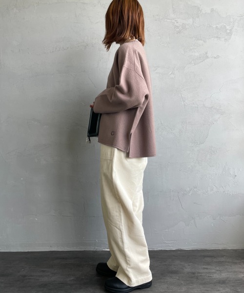 ORCIVAL（オーシバル）の「[ORCIVAL/オーシバル] クルーネック ウールプルオーバー（ニット/セーター・レディース・ネイビー/アイボリー/グレイッシュベージュ・1）」の21枚目の写真