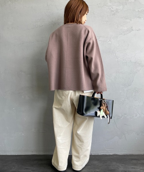 ORCIVAL（オーシバル）の「[ORCIVAL/オーシバル] クルーネック ウールプルオーバー（ニット/セーター・レディース・ネイビー/アイボリー/グレイッシュベージュ・1）」の22枚目の写真