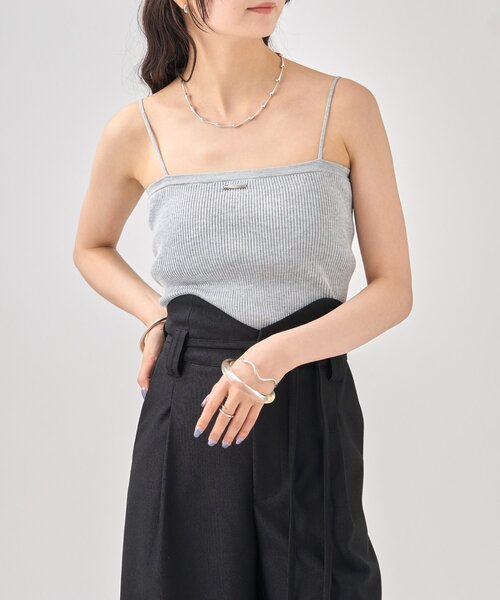 セール】パット付き ショートニットキャミソール（キャミソール
