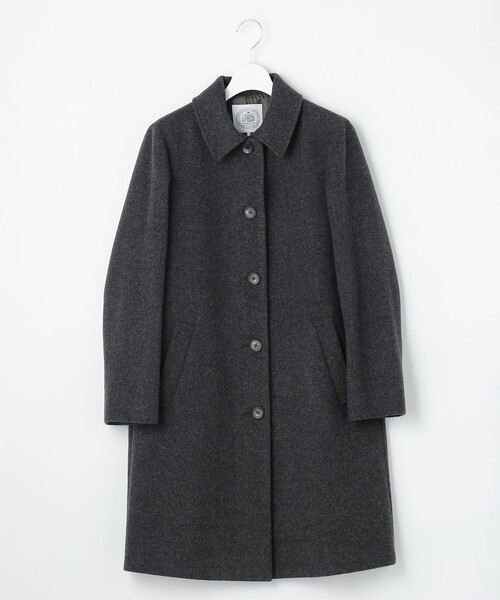 J.PRESS Ladies（J.プレス レディス）の「ショートビーバー ロング丈 ステンカラー コート（ステンカラーコート・レディース・グレー系/ライトグレー系/ブラック系・S/XS）」の13枚目の写真