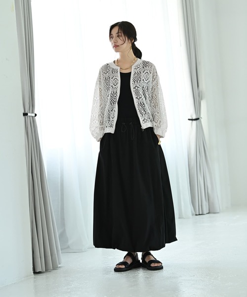 STYLE DELI(スタイルデリ)の「【BLK001】総レースジップブルゾン(ブルゾン・レディース・ブラック/ホワイト・FREE)」の12枚目の写真