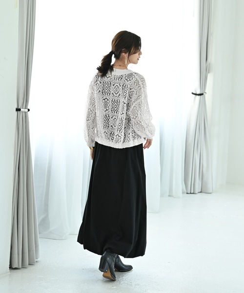 STYLE DELI(スタイルデリ)の「【BLK001】総レースジップブルゾン(ブルゾン・レディース・ブラック/ホワイト・FREE)」の13枚目の写真