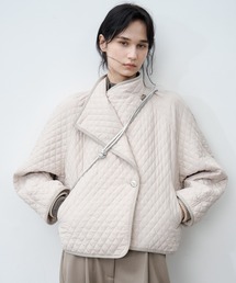 tageechita（タジチタ）の「【tageechita】斜めカラー キルティング中綿ジャケット（ブルゾン）」