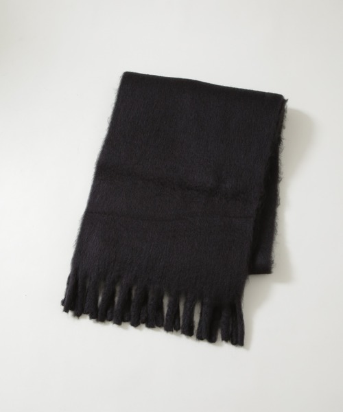 NANO universe(ナノユニバース)の「ボリュームフリンジマフラー / ソリッド(マフラー・メンズ・ブラック/グレー/ブルー・FREE)」の2枚目の写真