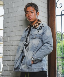 【美品】junior gaultier レオパード柄　デニムジャケット　Y2K 美品】junior gaultier レオパード柄デニムジャケットY2K