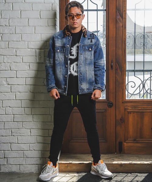 W/Rレオパードデニムジャケット（デニムジャケット