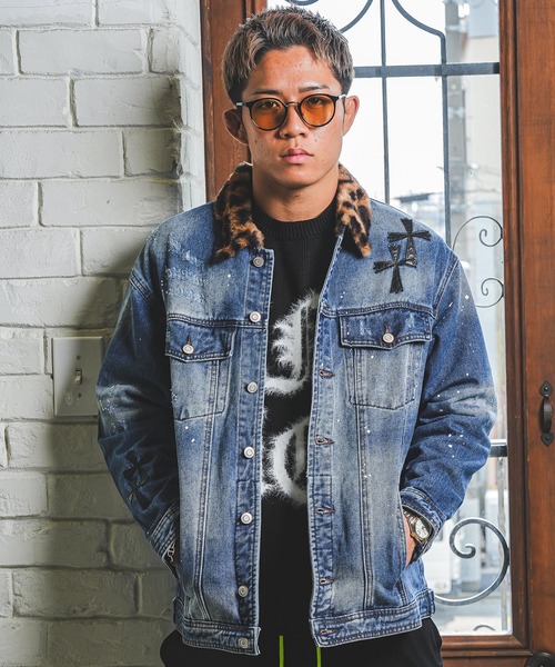 W/Rレオパードデニムジャケット（デニムジャケット）｜adamsJUGGLER