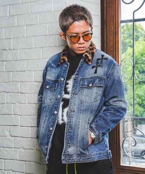 W/Rレオパードデニムジャケット（デニムジャケット）｜adamsJUGGLER