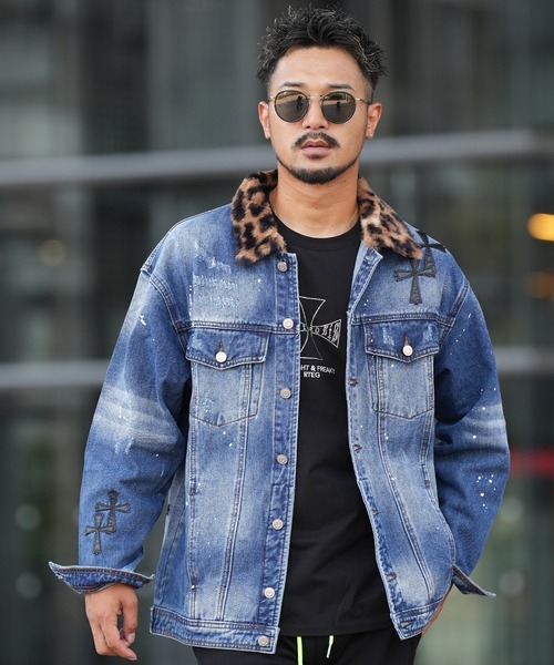 W/Rレオパードデニムジャケット（デニムジャケット）｜adamsJUGGLER