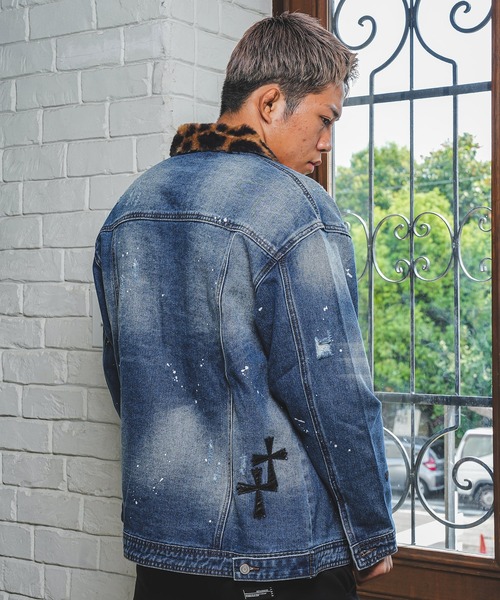 W/Rレオパードデニムジャケット（デニムジャケット）｜adamsJUGGLER