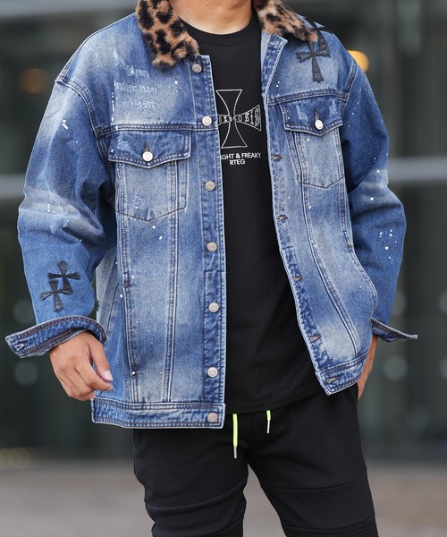 W/Rレオパードデニムジャケット（デニムジャケット）｜adamsJUGGLER