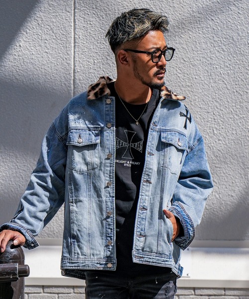 W/Rレオパードデニムジャケット（デニムジャケット）｜adamsJUGGLER